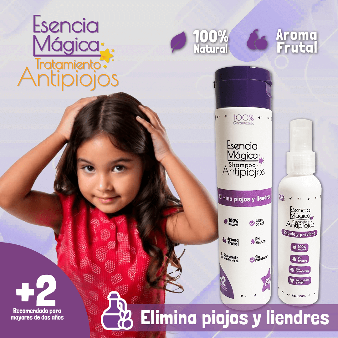 ESENCIA MAGICA ANTIPIOJOS 100 % NATURAL: El kit que cuida el cabello de tus niños.