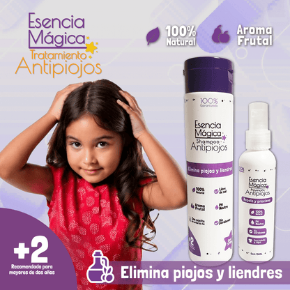ESENCIA MAGICA ANTIPIOJOS 100 % NATURAL: El kit que cuida el cabello de tus niños.