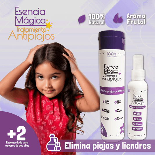 ESENCIA MAGICA ANTIPIOJOS 100 % NATURAL: El kit que cuida el cabello de tus niños.