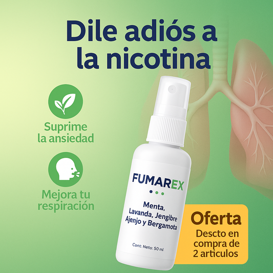 ¡Deja de fumar hoy con FUMAREX®, 100 % natural!