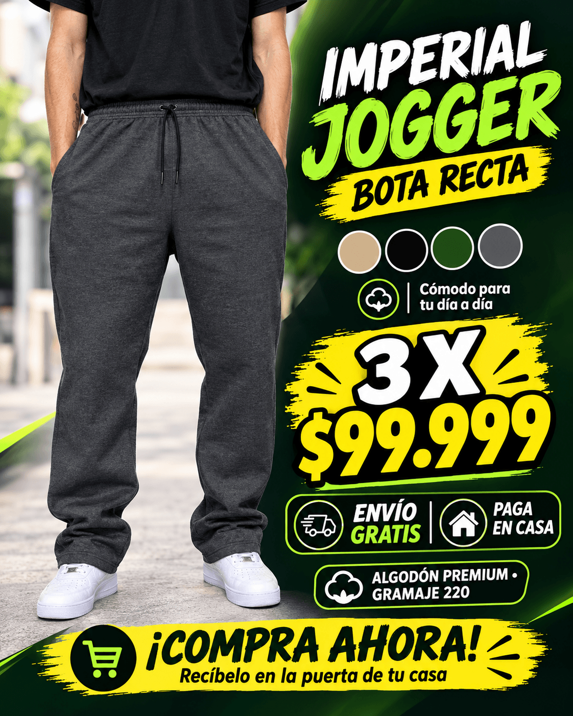 JOGGER IMPERIAL: combina estilo y comodidad en un solo diseño.