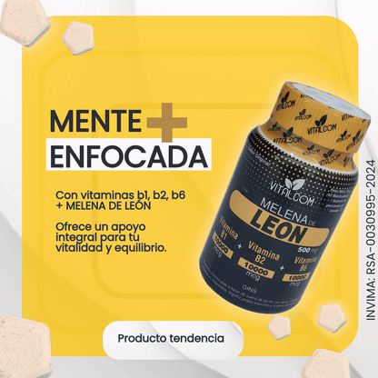 🦁 Vitalcom – Melena de León con Vitaminas B1, B2 y B6