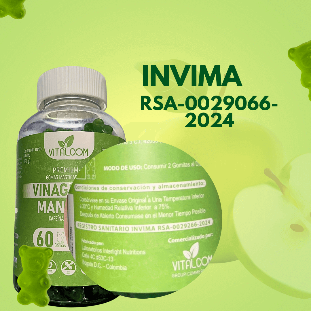 GOMAS VINAGRE DE MANZANA  VITALCOM X60