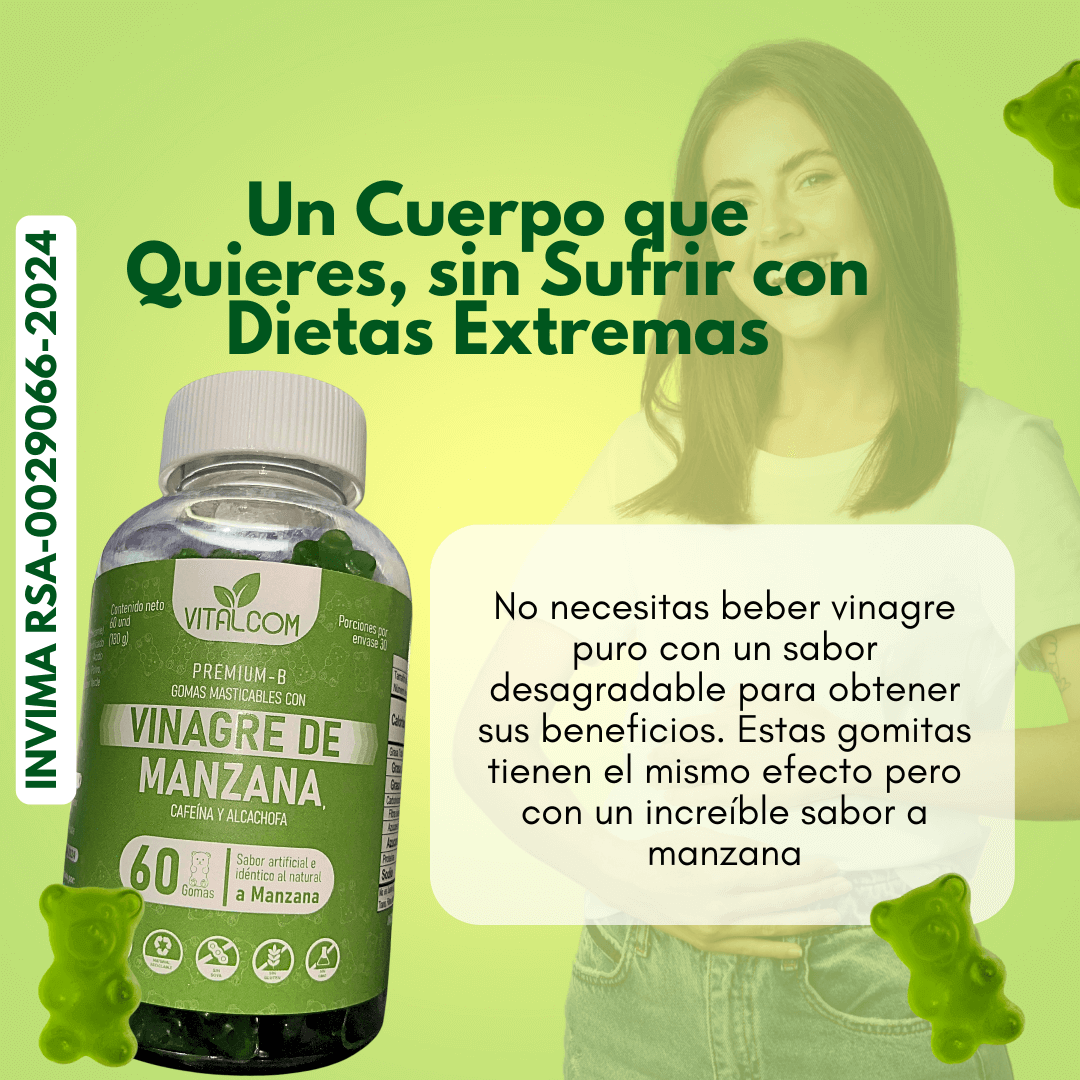 GOMAS VINAGRE DE MANZANA  VITALCOM X60