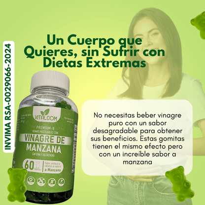 GOMAS VINAGRE DE MANZANA  VITALCOM X60