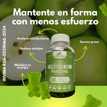 GOMAS VINAGRE DE MANZANA  VITALCOM X60