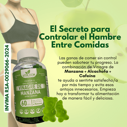 GOMAS VINAGRE DE MANZANA  VITALCOM X60
