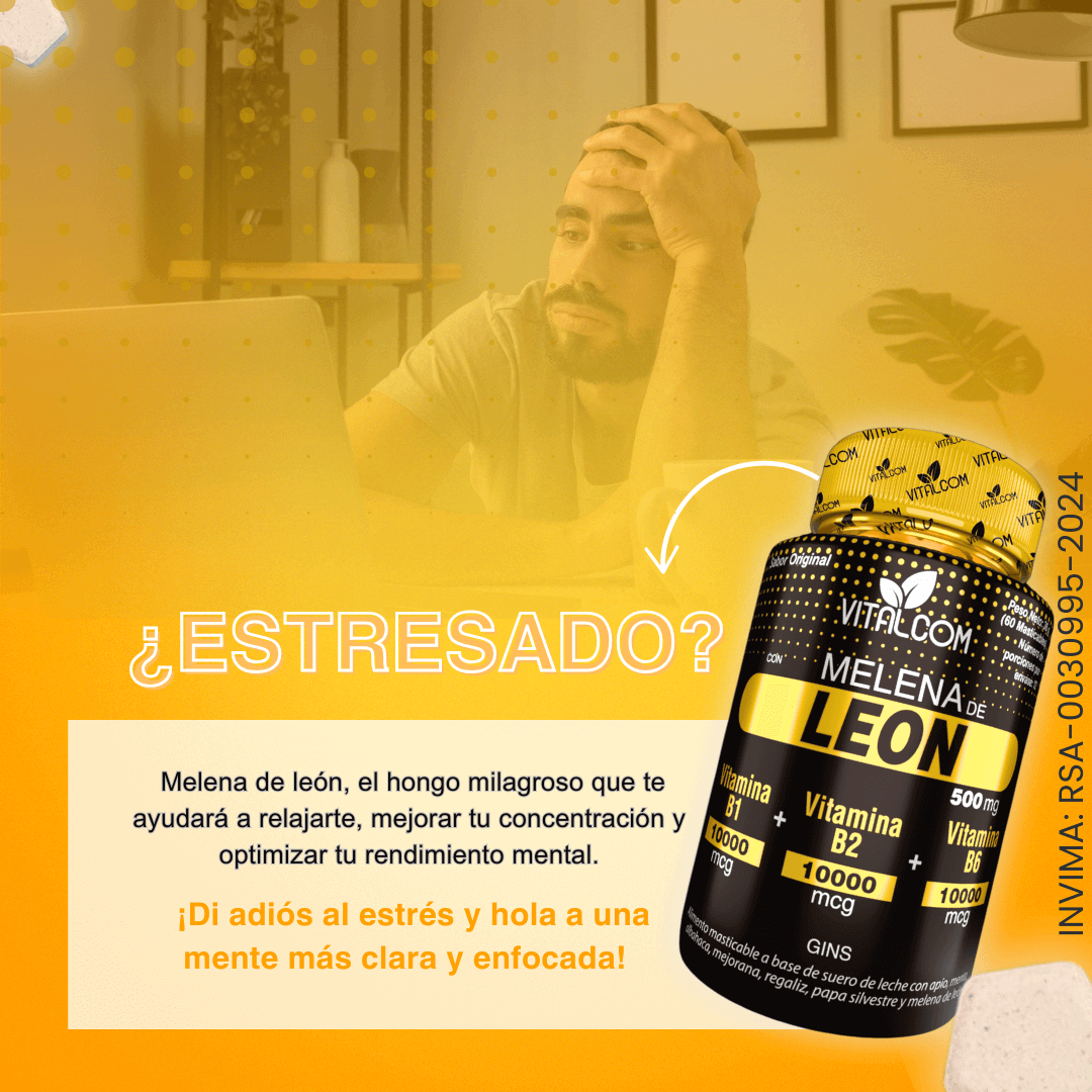 🦁 Vitalcom – Melena de León con Vitaminas B1, B2 y B6
