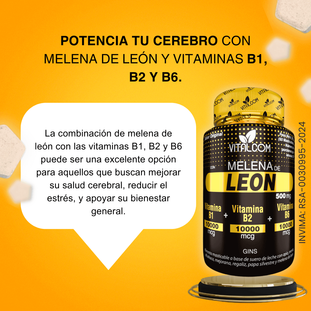 🦁 Vitalcom – Melena de León con Vitaminas B1, B2 y B6